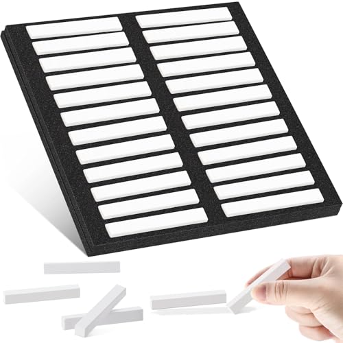 Watersay 24 Pcs Soft Pastel Drawing Chalk Set Square Sketch Chalk Non-toxic Artist Pastel Sticks for Professional Artists and Art Lovers(60 x 8 x 8 mm,White) - color: White