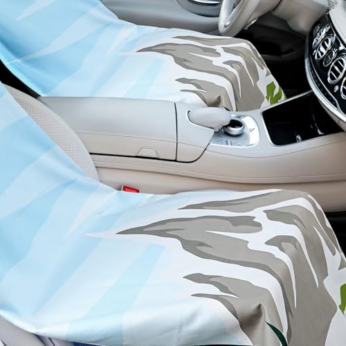 Hahafelt 2 Pack Car Seat Towel Cover with Storage Bag, National Park 1 | 63 x 32 in Car Towel Seat Cover Non Slip Waterproof, Gym Workout Swimming Running, Machine Washable Sweat Absorbent Protector - style: National Park 1