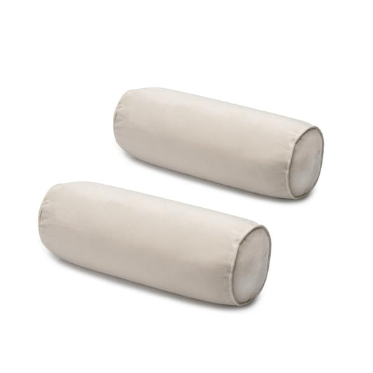 Neck Roll Pillow - color: Ivory (Vetlet)