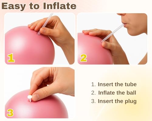 9 Inch Pilates Ball, Small Yoga Exercise Ball