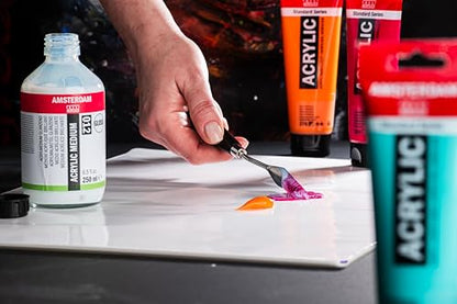 Amsterdam Standard Series Acrylic Paint Tube, Turquoise Green 661, 4 fl oz | Vibrant Color with Acrylic Resin Binder, High Lightfastness, Water-Based, Strong Coverage, Visible Brush Strokes - color: Turquoise Green, size: 4.06 Fl Oz (Pack of 1)