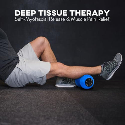 Rolling With It Vibrating Peanut Massage Ball, Deep Tissue, Blue - color: Blue