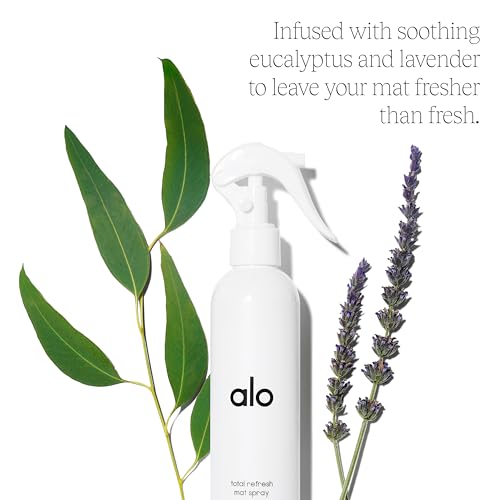 ALO Total Refresh Yoga Mat Cleaner, Eucalyptus-Lavender Scent, 8 oz