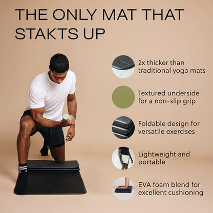 Stakt The Original Foldable Yoga Mat - Non-Slip - color: Iron