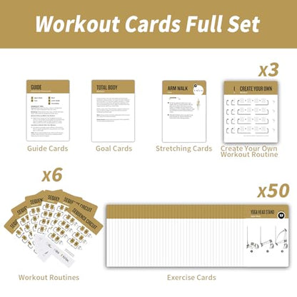 Suspension Workout Cards, 62 Exercises Cards Deck Large Size 5" x 3.5" Fitness Cards for Women & Men, Beginner Fitness Guide to Training Exercises at Home or Gym (Suspension, Vol 2) - style: Suspension Vol2