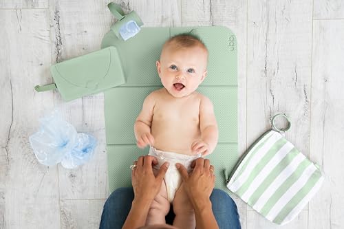 Ubbi On-the-Go Diaper Changing Baby Mat, Sage - size: 16 x 21 Inch, style: Sage Changing Mat