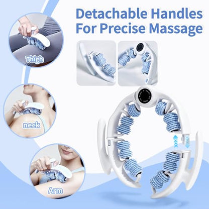 Cellulite Massage Roller for Legs, Anti Cellulite Massage Tool for Legs, Thighs, Arms with Detachable Handles, Lymphatic Drainage Massager for Deep Tissue Pain Relief