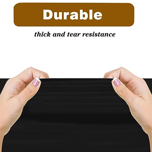 Kopokita 2PCS Black Plastic Tablecloths 54 x 108 Inch, Disposable Table Cloths Rectangle Party Table Covers (Pack of 2) - color: Black, size: Rectangle (4 Pack)