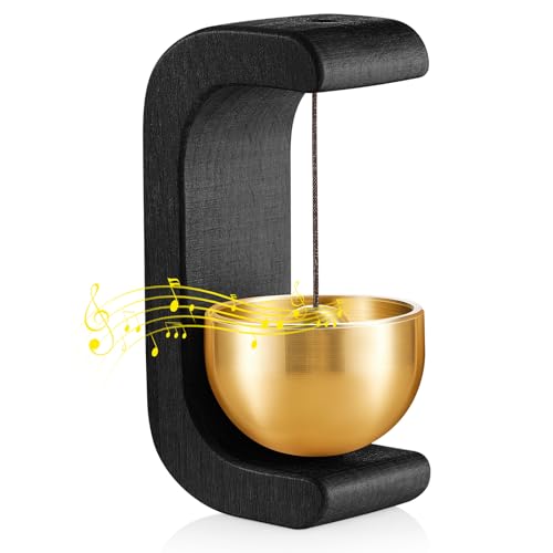 Zonon 1 Pcs Magnetic Wooden Doorbell Chime, Black | Shopkeepers Bell, C Shape Doorbell Decoration Wind Chime, Door Opening, Home Store Office Cafe Pet Housewarming Gift - color: Black