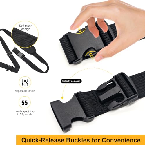 Adjustable Scooter Carry Strap with Quick-Release Plastic Buckles & Anti-Slip Pad for Electric Scooters, Folding Bikes, Yoga Mats – 55lb Capacity, Lightweight & Portable