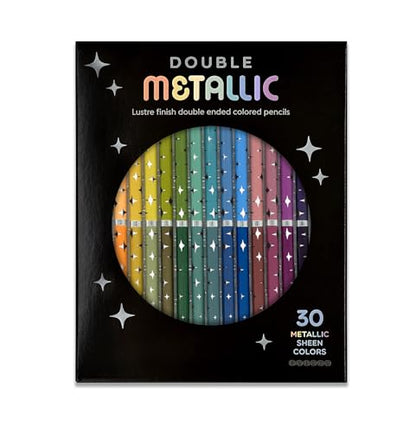 Dual Ended Colored Pencils with Metallic Finish by SNIFTY