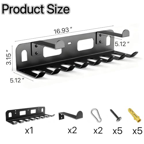Heavy Duty Gym Equipment Storage Rack for Resistance Bands Storage, Gym Accessories Organization Storage Rack for Exercise Bands,Yoga mat,Jump Ropes, Barbells