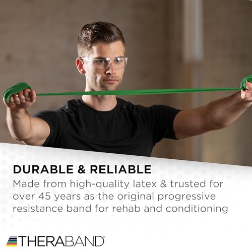 THERABAND Professional Resistance Band, Green Level 3 Heavy, 5 ft Exercise - color: Level 4 / Extra Heavy - Green