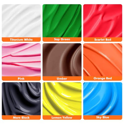GOTEIDAL Acrylic Paint Burnt Umber Tubes (250ml / 8.45oz) Brown Paint | Art Craft Paints, Rich Pigments Non Toxic for Canvas Painting, Rock, Stone, Wood, Art Supplies - color: Umber