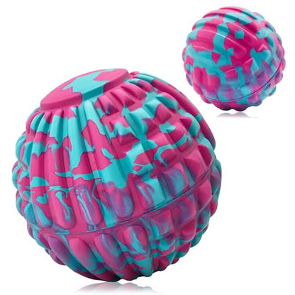 Deep Tissue Massage Ball for Exercise & Recovery - SGS Certification - Targets Back, Shoulder, Legs&Feet - Relieves Muscle Knots, Joint Pain&Tightness, Pressure Point Therapy- Myofascial Release Ball - color: Blue&pink, size: Set | 2.8 & 5.1 Inch