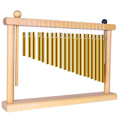 AKLOT Sound Healing Chimes Instrument Meditation 20 Note Chime Table Top Bar Chime Wind Chimes
