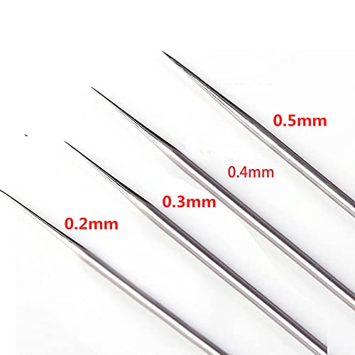 0.2mm, 0.3mm, 0.4mm,0.5mm Airbrush Nozzles Needles and Cleaning Kit | Airbrush Nozzles and Needles Replacement Parts with 11 in 1 Airbrush Cleaning Repair Tool for Airbrush Gun - size: 0.2mm, 0.3mm, 0.4mm,0.5mm /Cleaning Kit