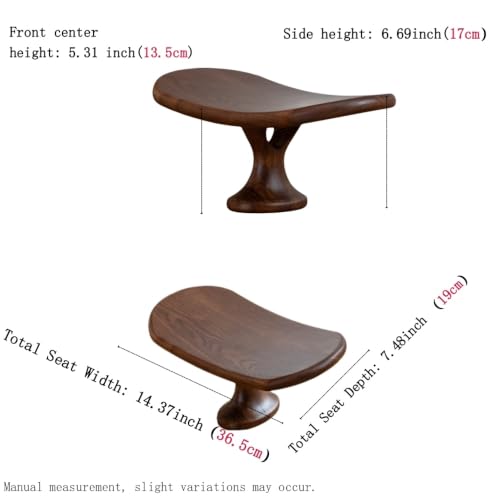 Seiza stool，Kneeling stool for meditation，Single Pedestal Meditation Stool for Ankle Space, Solid Ash Wood Ergonomic Seiza Chair for Yoga & Zen, Posture Support Seat, No Assembly Meditation Bench