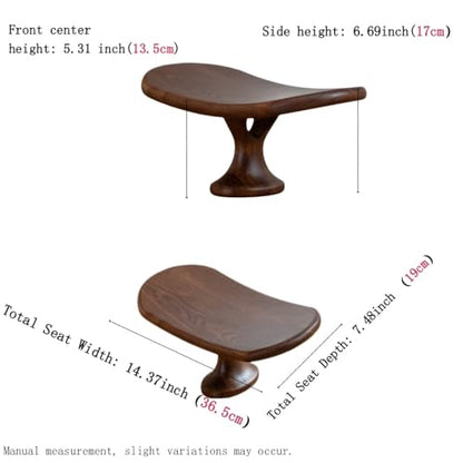 Seiza stool，Kneeling stool for meditation，Single Pedestal Meditation Stool for Ankle Space, Solid Ash Wood Ergonomic Seiza Chair for Yoga & Zen, Posture Support Seat, No Assembly Meditation Bench
