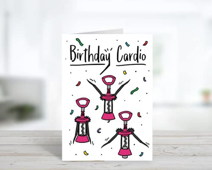 Happy Birthday Wine Lover | Funny Birthday Card| Humor Wine Cardio Card - style: Cardio |Wine