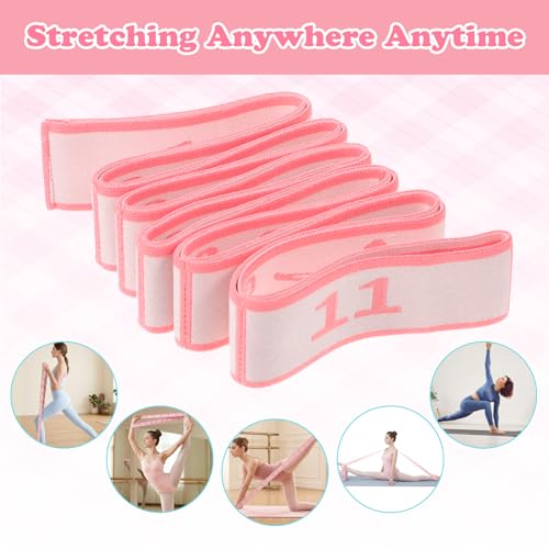 Gjinxi Stretching Strap with Loops, Elastic Yoga Stretch Band