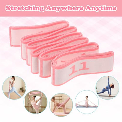 Gjinxi Stretching Strap with Loops, Elastic Yoga Stretch Band