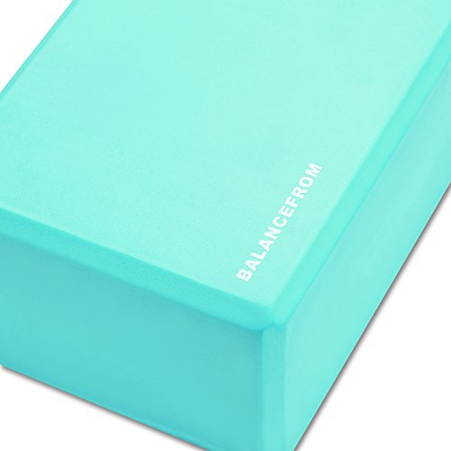 Fitvids Set of 2 High Density Yoga Blocks, 9"x6"x4" Each - color: Green