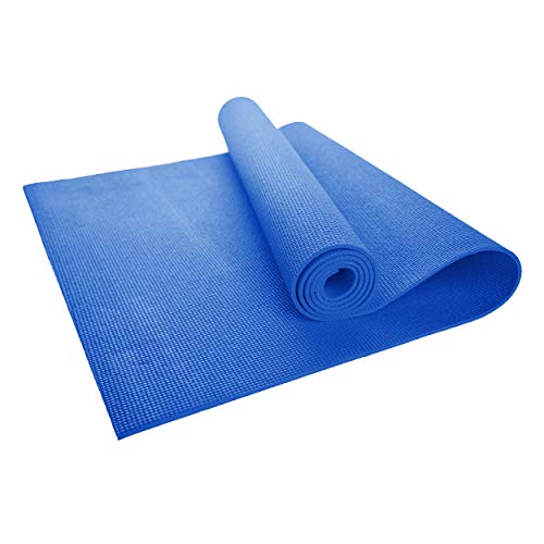 Bulk Yoga Mats, 10 Pack, 4mm Thick, 68x24in | Bulk Non Slip Exercise Mats for Workout, Stretching, Fitness - Wholesale Non Toxic Gym Mats for Home, Schools and Studios - color: Blue