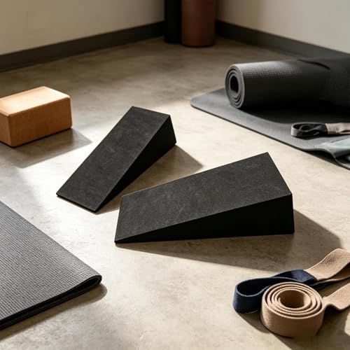Multi-Purpose Exercise Wedge – Incline Board for Calf Stretch & Squat – Home, Gym, Pilates, Fitness, Office Break - color: 15x6x5cm