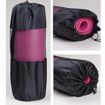 2 Pcs Yoga Mat Mesh Bags Portable Exercise Yoga Mat Carriers Large Yoga Mat Storage Bags with Adjustable Strap