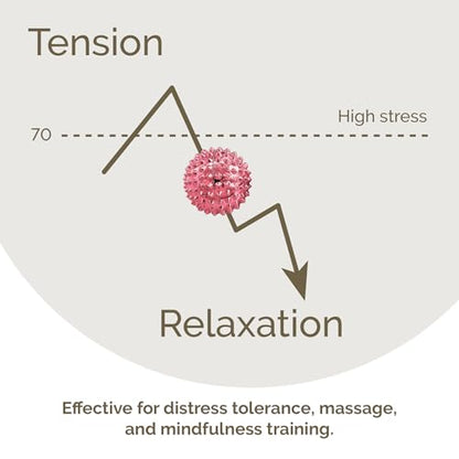 2X Spiky DBT Skill Balls | 1.25 inch | Magnetic Stress Relief Balls | Spiky Massage Balls for Relaxation, Tension Release, Focus & Mobility (Rose Gold) - color: Rose Gold, size: 1.25 Inch