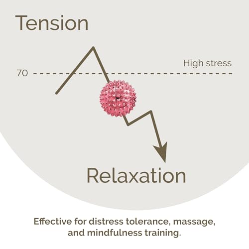 2X Spiky DBT Skill Balls | 1.25 inch | Magnetic Stress Relief Balls | Spiky Massage Balls for Relaxation, Tension Release, Focus & Mobility (Rose Gold) - color: Rose Gold, size: 1.25 Inch