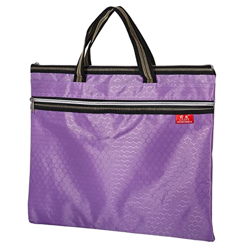 PATIKIL Waterproof Zipper File Bag, Documents Storage Zip Pouch, Purple | 11x14inch Bag Books Tools for Office Travel - color: Purple