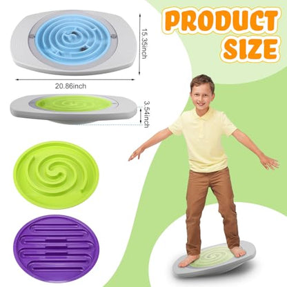 Balance Board with Maze for Kids, 20 Inch Labyrinth Wobble Board, Labyrinth