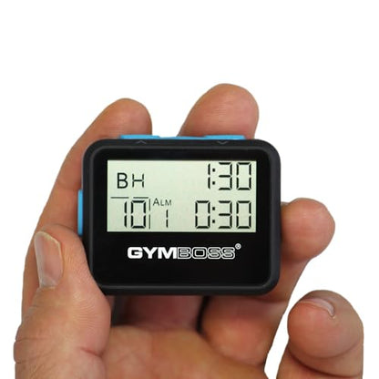 Gymboss Interval Timer and Stopwatch - Black/Blue SOFTCOAT