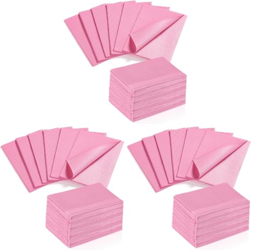 Makartt Disposable Nail Mats, 50 Pcs 3-Ply Absorbent Nail Table Pads with PE Backing, 18” x 13” Nail Desk Protection for Manicure Pedicure, Acrylic Gel Practice, Salon & Home DIY (Pink) (Pack of 3) - color: Pink, size: 18" x 13" (Pack of 3)