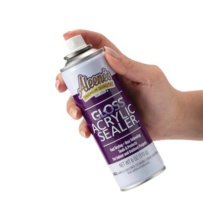 Aleene's 26412 Spray Gloss Finish, 6 Oz Acrylic Sealer, Original Version, Clear - Gloss - color: Clear - Gloss