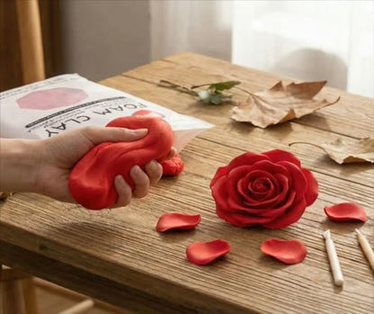 BOHS Foam Clay, Red Air Dry Modeling Clay, 1.1 lb | Soft, lightweight; crack-free finish; EVA and polystyrene foam details; cosplay props, figurines, fake bakes and slime making - color: Red, size: 500 g