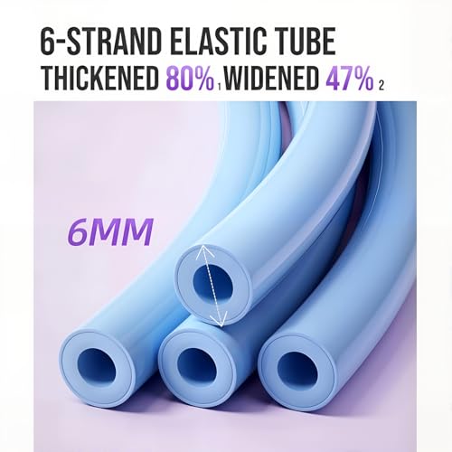 Pedal Resistance Bands with Handles, Upgrade Multi Function Pedal Training Band, 6-Tubes Natural Rubber Foot Pedal Resistance, Fitness Bands for Full Body, Abdomen, Waist, Arm, Leg - color: 블루.