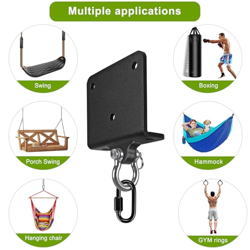 BeneLabel Heavy Bag Hanger for Punching Bag Beam Mount Hardware 360° Rotation Boxing Bag Ceiling Mount I-Beam Hanger for Hanging Heavy Punching Bags Wall Hangers - color: 180° D-ring Beam Hanger ( 1 Pcs )