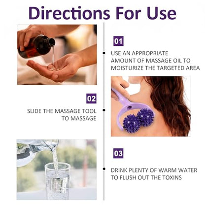 CIATBYYJ Spiky Massage Balls Rollers with Dual Ball Design - color: Purple