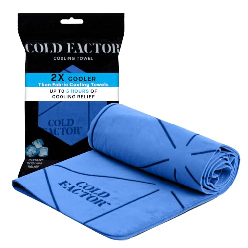 COLD FACTOR Instant PVA Cooling Towels, Cooling Neck Wraps, Blue, 1 Pack - color: Blue