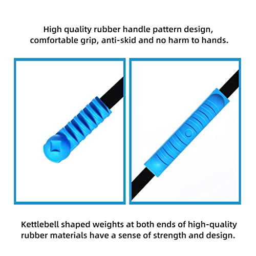 Elastic Fitness Stick Elastic Bar Body Exercise Bar Muscle Training for Exercise Tremor Stick Shoulder Rehabilitation Physical Therapy, Aerobics,Body Shaping Home Gym Yoga, Pilates - color: Blue
