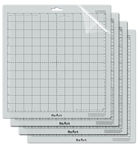 ReArt Cutting Mat 12 x 12 for Silhouette Cameo 4/3/2/1 - Standard Grip 4 Packs - color: Standard Grip 12X12 4P