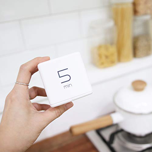 mooas Cube Timer, Flip, Block, Productivity, Time Management (White) - color: White