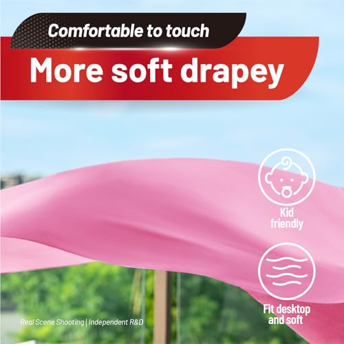 Plastic Tablecloth Roll, 110 Ft X 54 In Table Cloth Disposable Table Cover | Pink Tablecloth with Cutter PEVA Disposable Tablecloth Rectangular Table Cover Roll for Baby Shower, Birthday Party, Festival - color: Pink, size: 1320" x 54" (Rectangular)