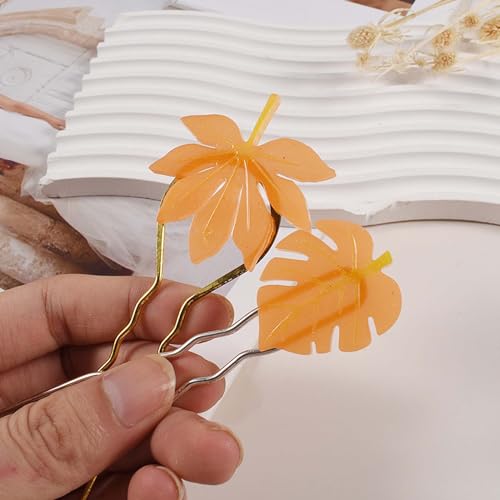Attuslla 3 PCS Hair Stick Resin Molds Silicone Kit, 19 PCS Silicone Hairpin Molds Hair Stick Molds for Jewelry Crafts Making, Hairpin Clip DIY - color: Style C