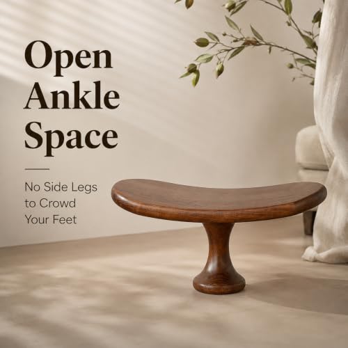 Seiza stool，Kneeling stool for meditation，Single Pedestal Meditation Stool for Ankle Space, Solid Ash Wood Ergonomic Seiza Chair for Yoga & Zen, Posture Support Seat, No Assembly Meditation Bench