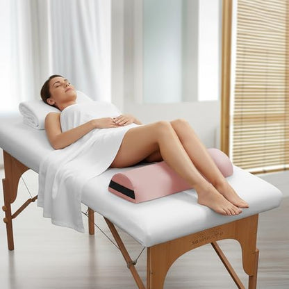 Saloniture Jumbo Half Round Massage Table Bolster Under-Knee Pillow Pad - 26 x 9 x 4.5 Inch - Pink - color: Pink