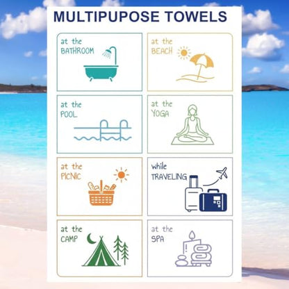 WeWove Turkish Peshtemal Beach Towels Large 39x70 Inch Set of 2-100% Cotton Soft Quick-Drying Absorbent Washable - Versatile for Beach Pool Spa Picnic Travel or Bath Use - Turkish Towels Grey - color: Grey